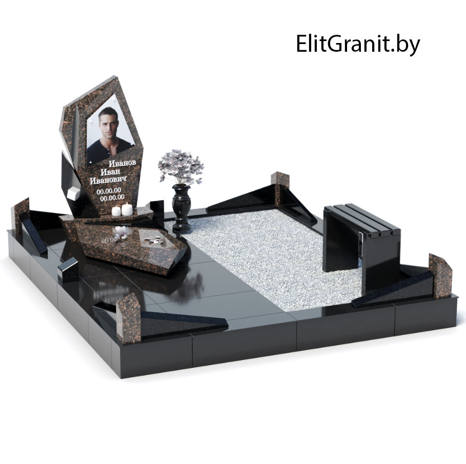 3D проект одиночного памятника №3